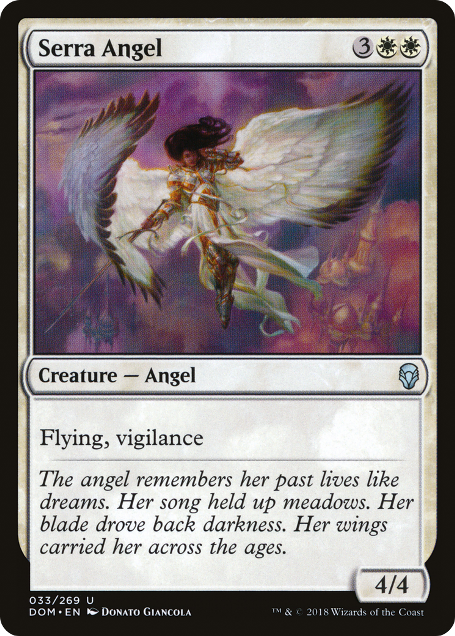 Serra Angel — Dominaria — Magic: The Gathering