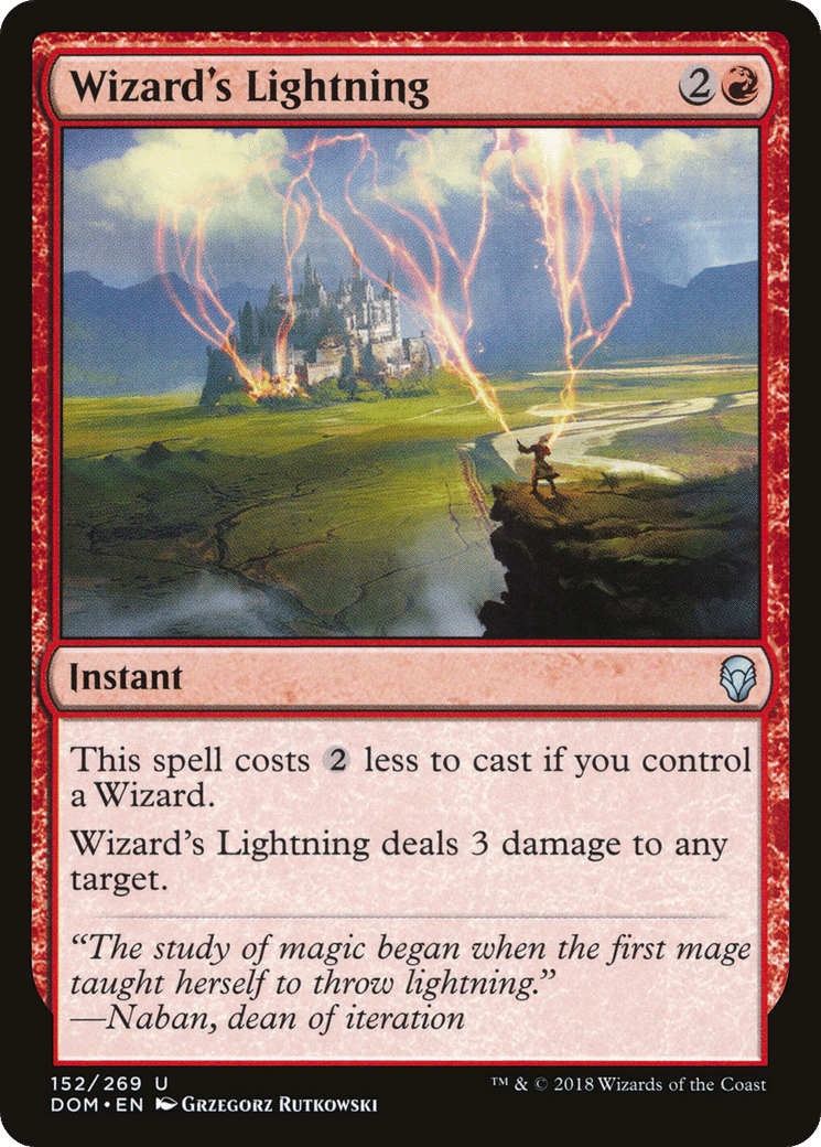 Wizard's Lightning — Dominaria — Magic: The Gathering