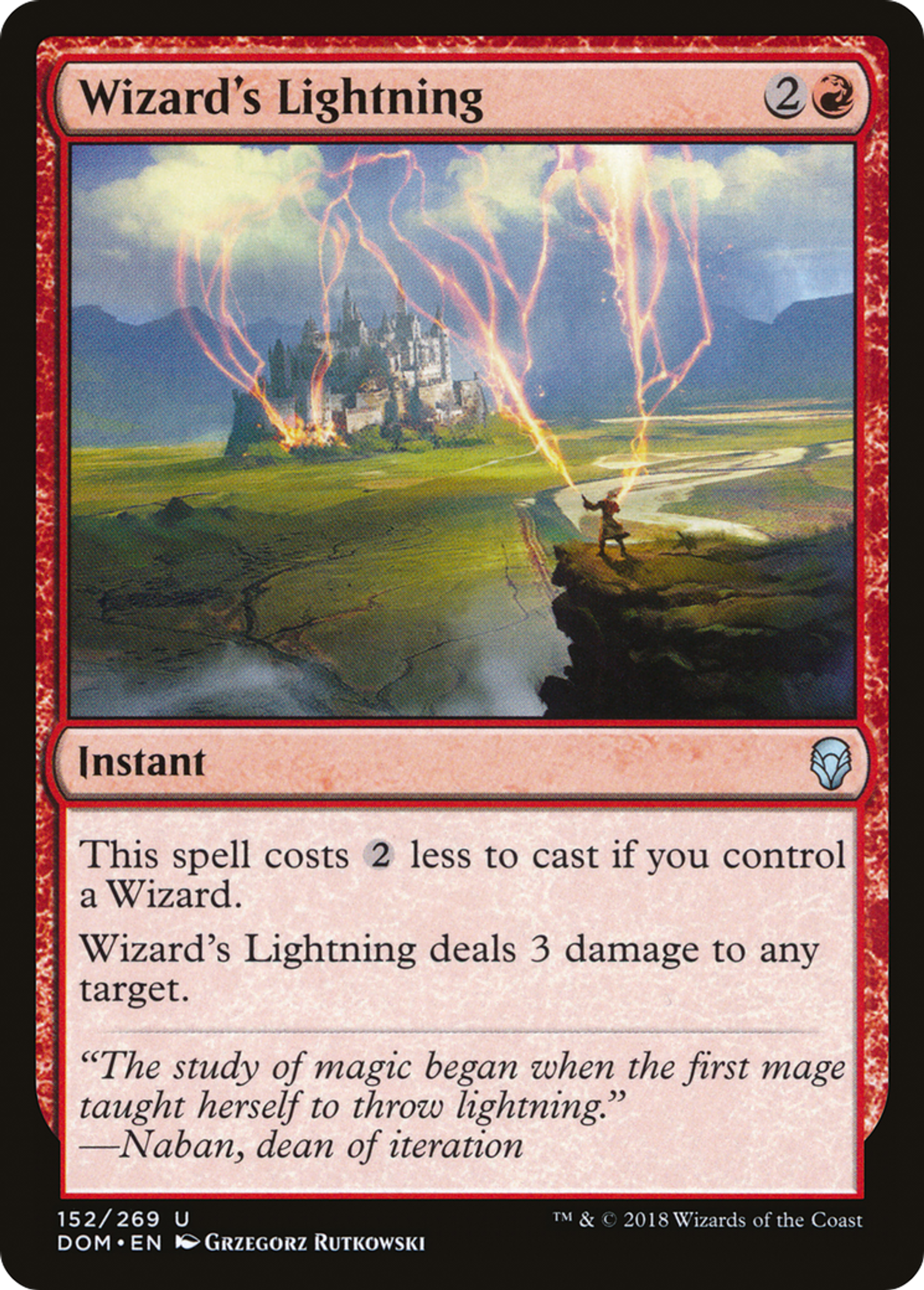 Wizard's Lightning — Dominaria — Magic: The Gathering