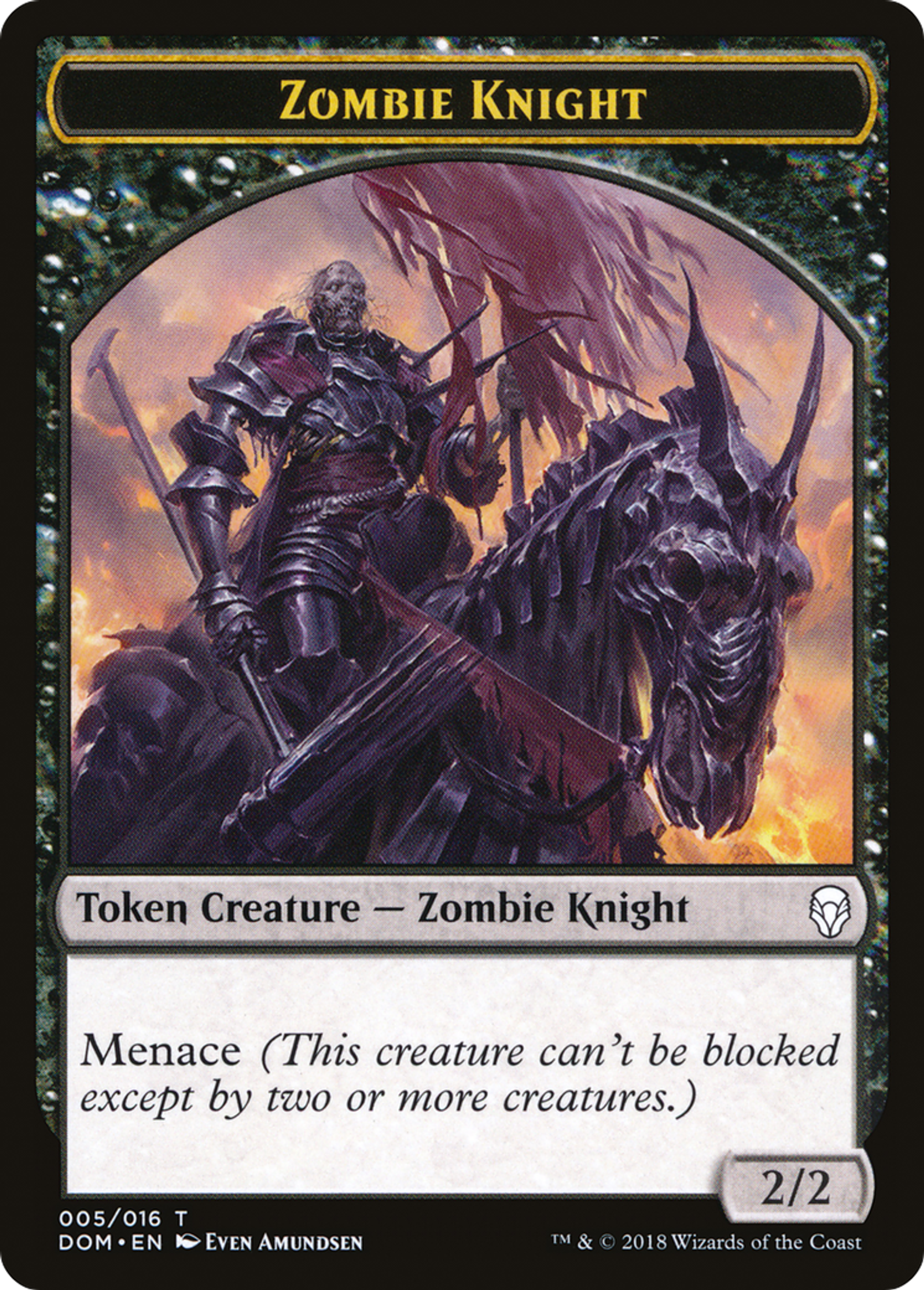 Zombie Knight — Dominaria — Magic: The Gathering