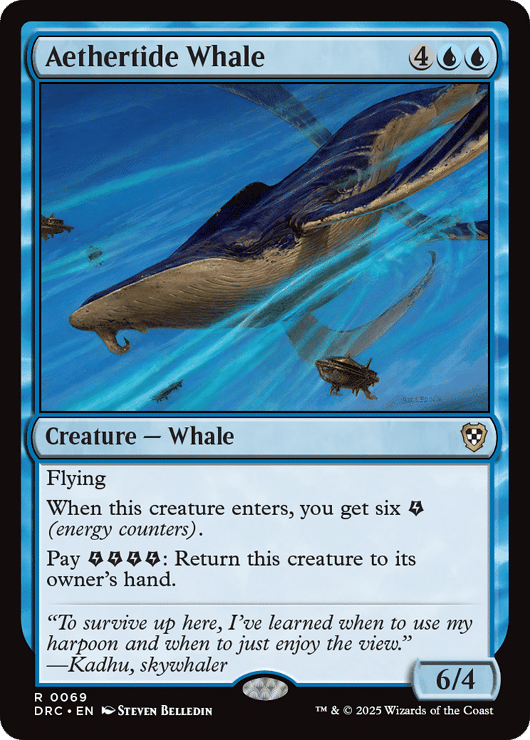 Aethertide Whale — Aetherdrift Commander — Magic: The Gathering