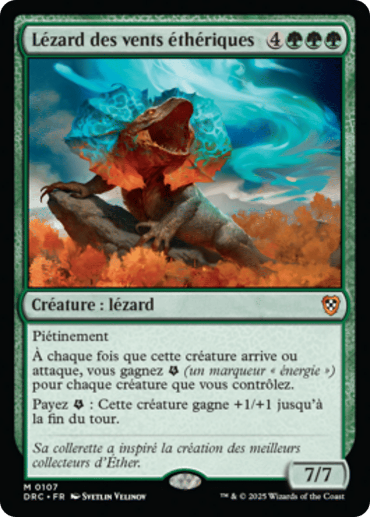 Lézard des vents éthériques — Aetherdrift Commander — Magic: The Gathering