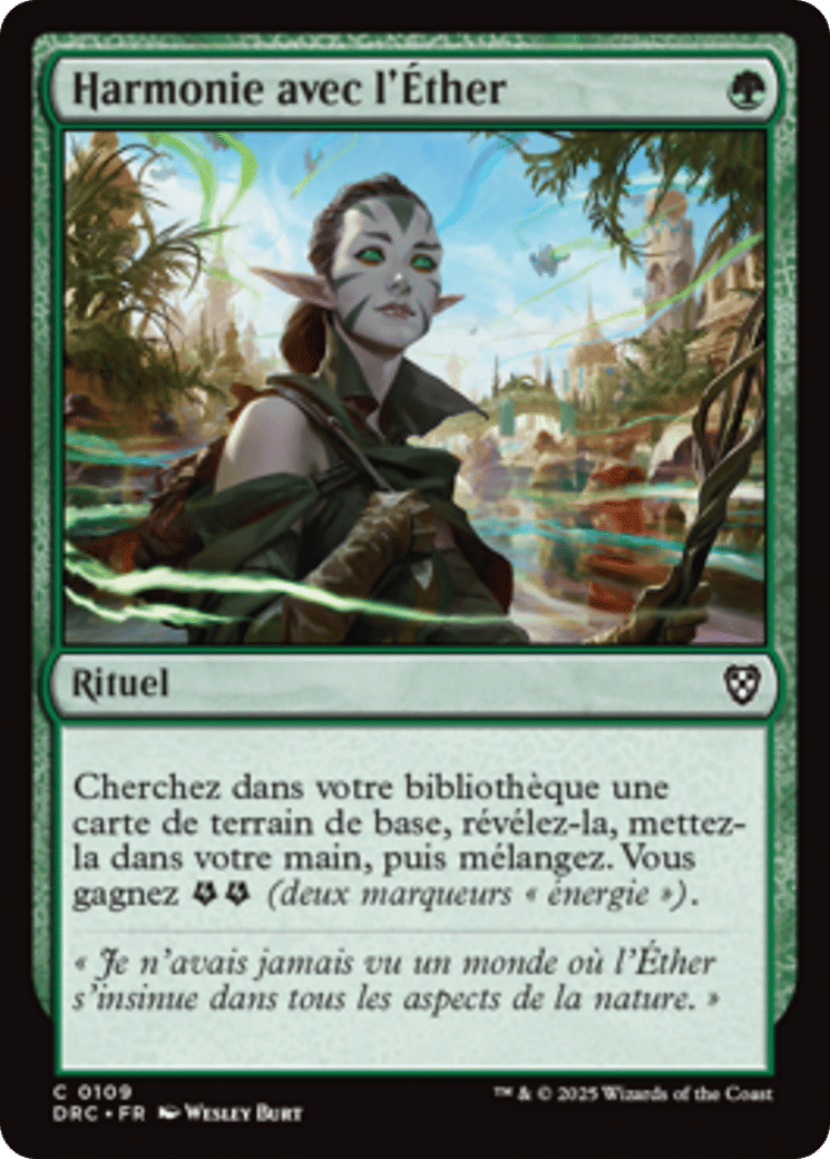 Harmonie avec l'Éther — Aetherdrift Commander — Magic: The Gathering