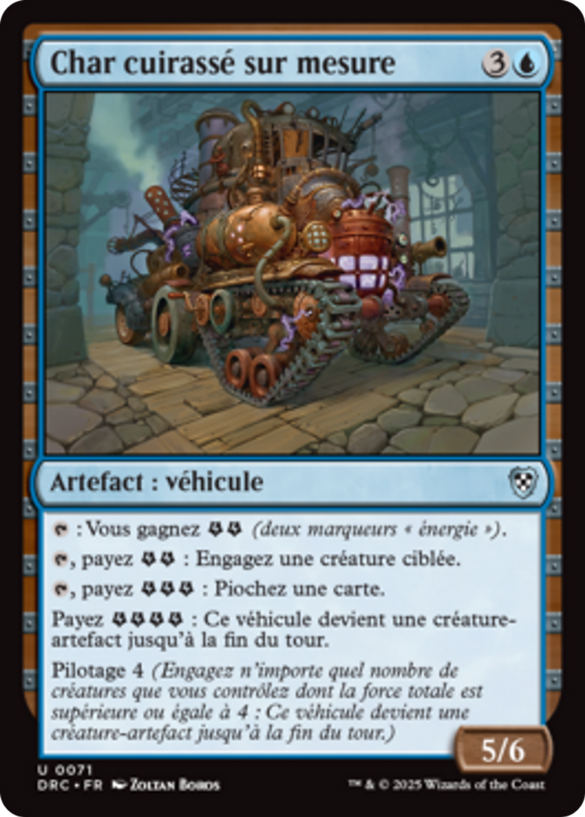 Char cuirassé sur mesure — Aetherdrift Commander — Magic: The Gathering