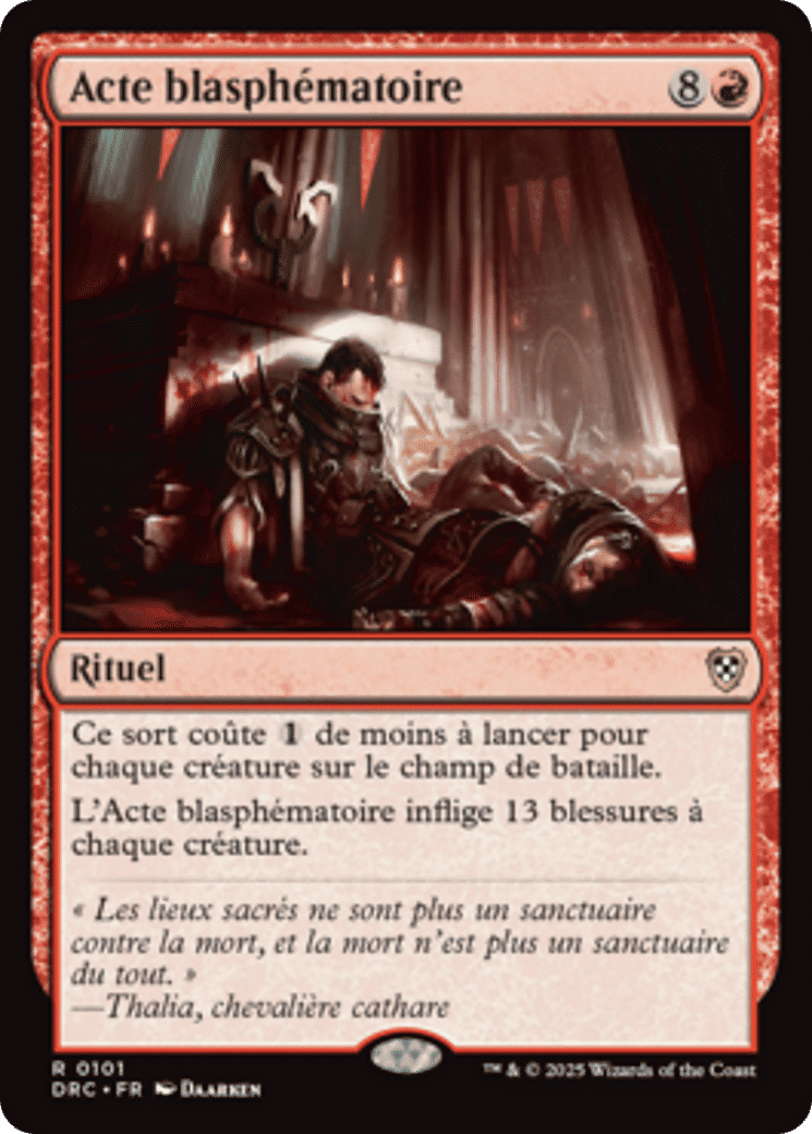 Acte blasphématoire — Aetherdrift Commander — Magic: The Gathering