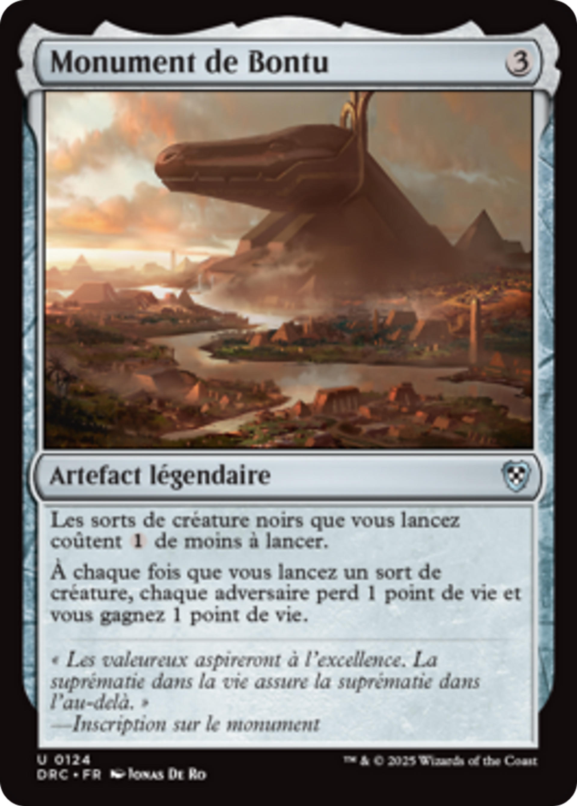 Monument de Bontu — Aetherdrift Commander — Magic: The Gathering