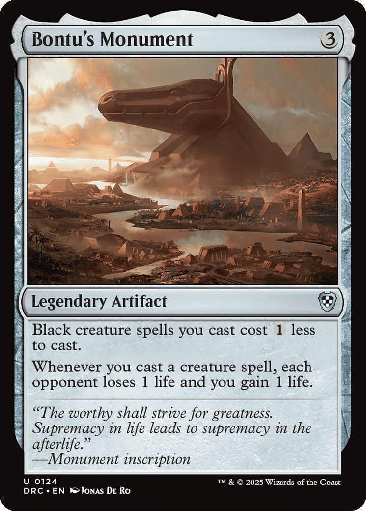 Bontu's Monument — Aetherdrift Commander — Magic: The Gathering