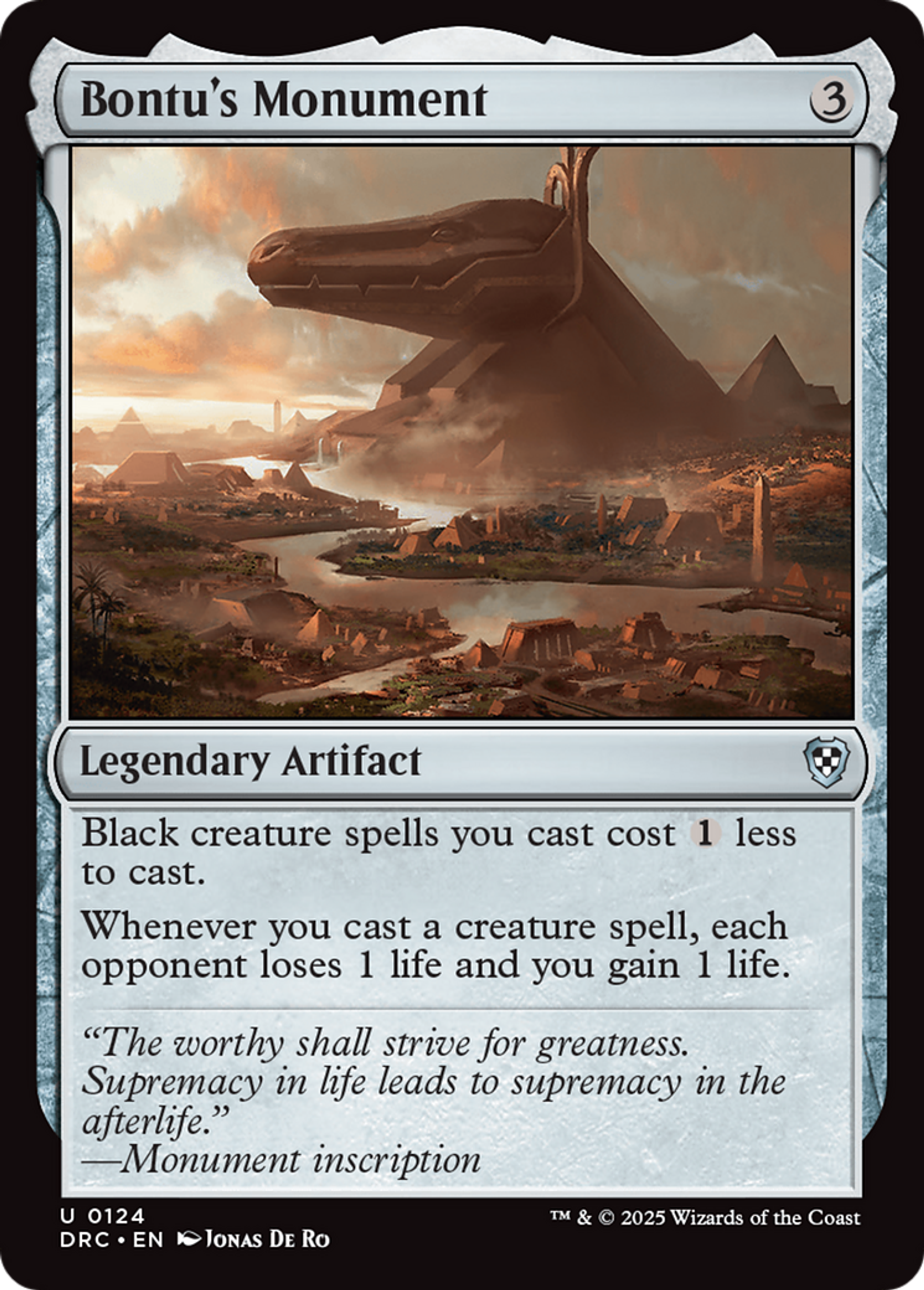 Bontu's Monument — Aetherdrift Commander — Magic: The Gathering