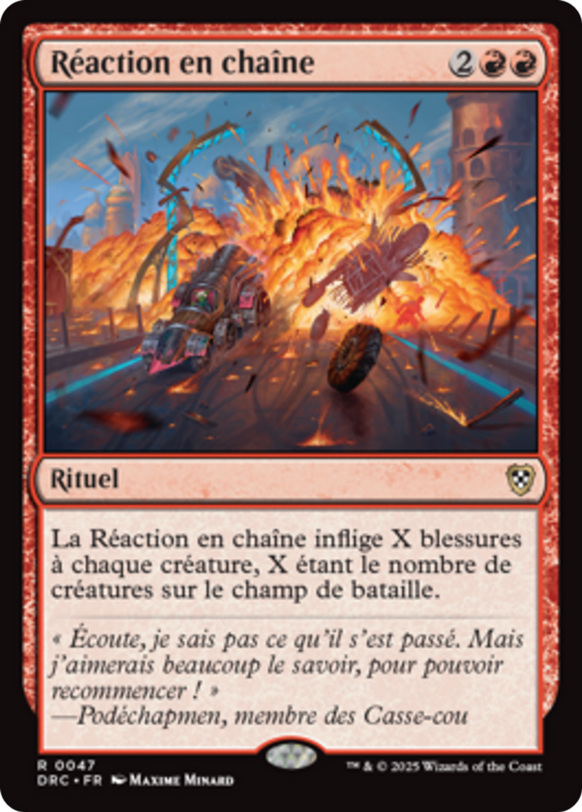 Réaction en chaîne — Aetherdrift Commander — Magic: The Gathering