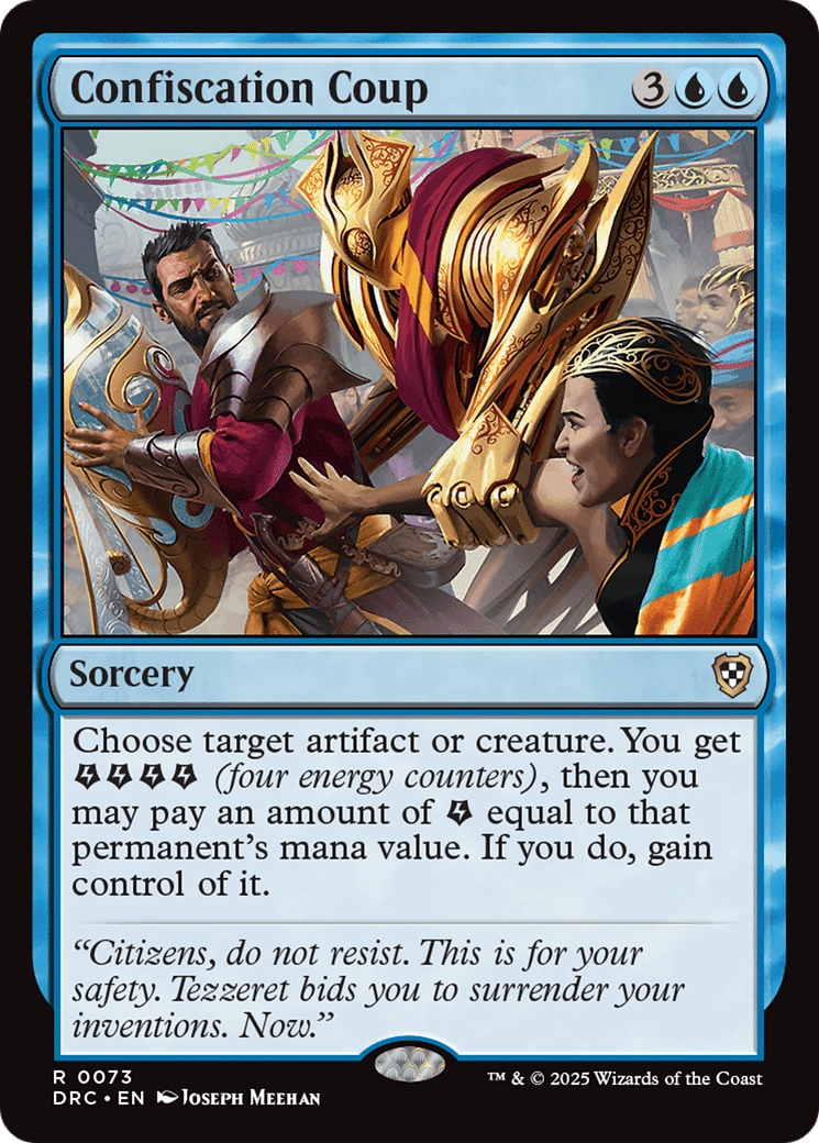 Confiscation Coup — Aetherdrift Commander — Magic: The Gathering