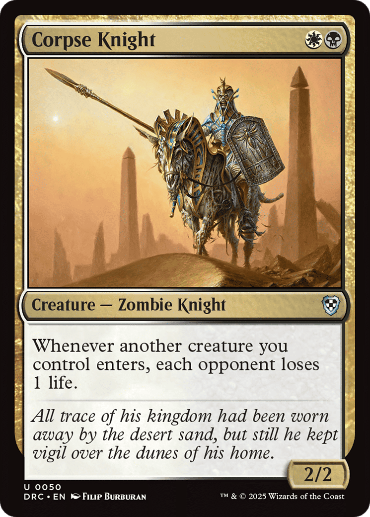 Corpse Knight — Aetherdrift Commander — Magic: The Gathering