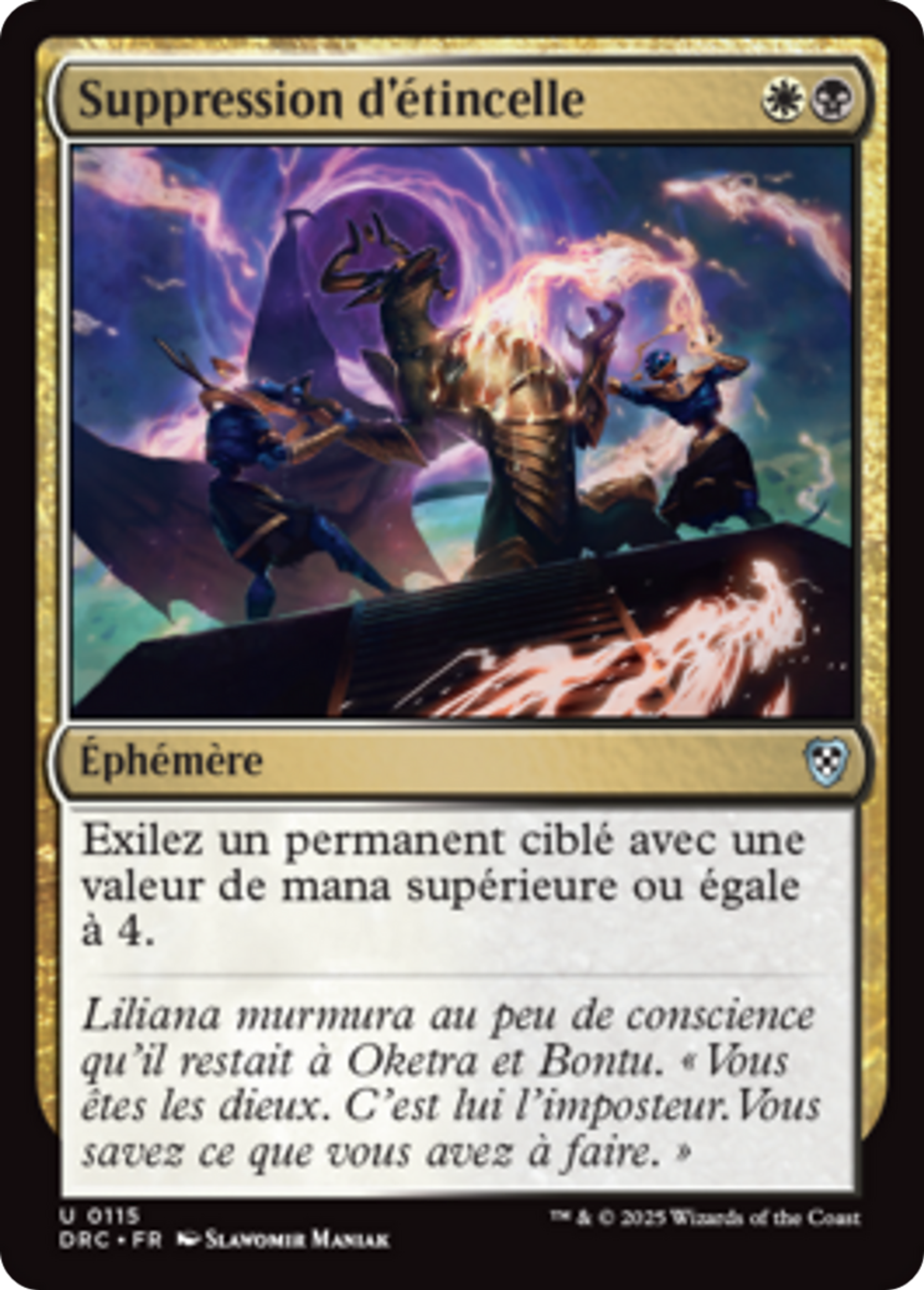 Suppression d'étincelle — Aetherdrift Commander — Magic: The Gathering