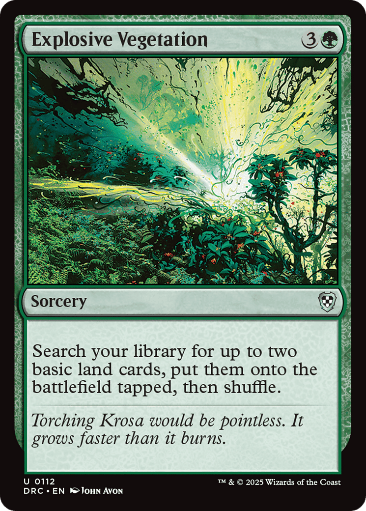 Explosive Vegetation — Aetherdrift Commander — Magic: The Gathering