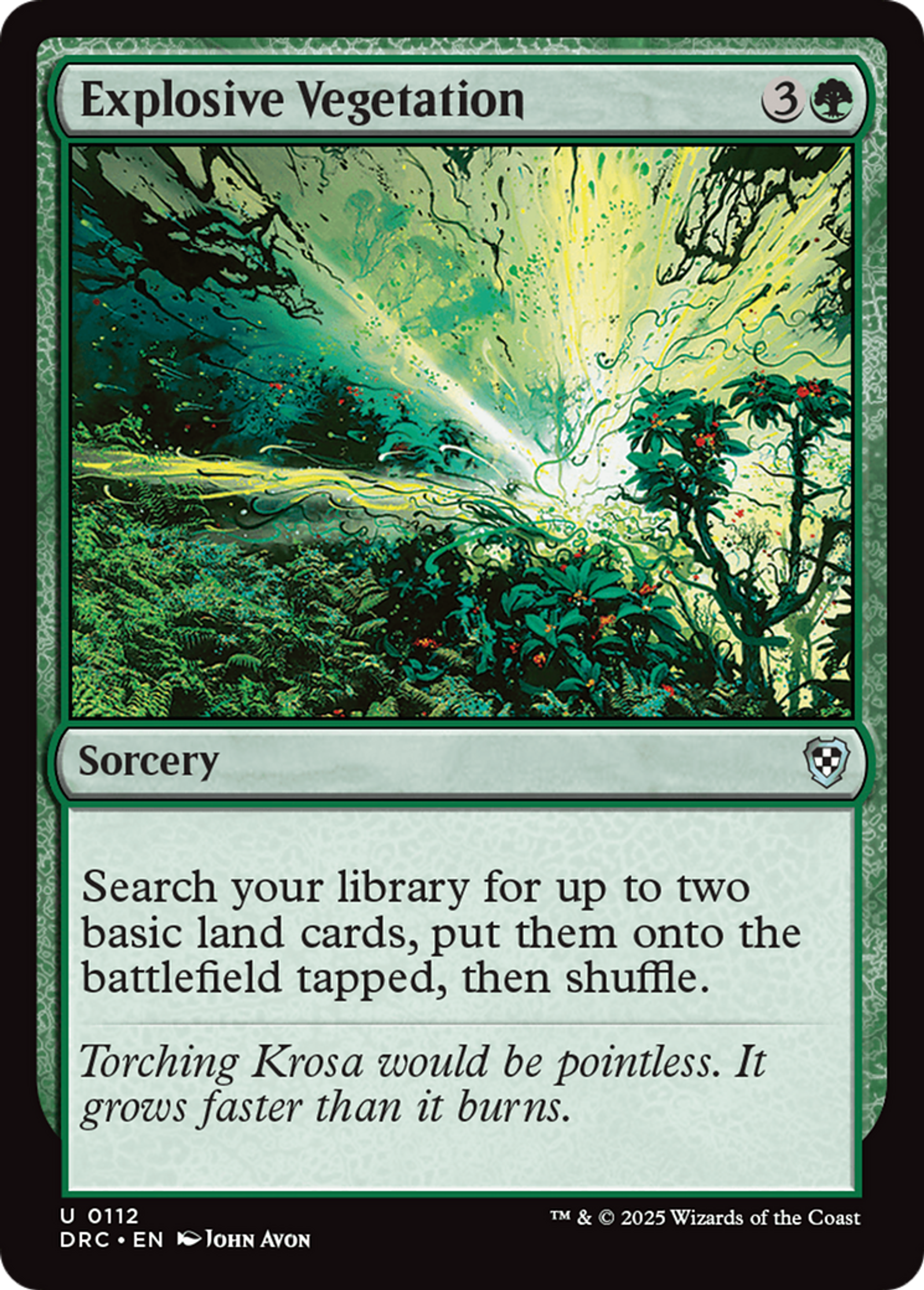 Explosive Vegetation — Aetherdrift Commander — Magic: The Gathering
