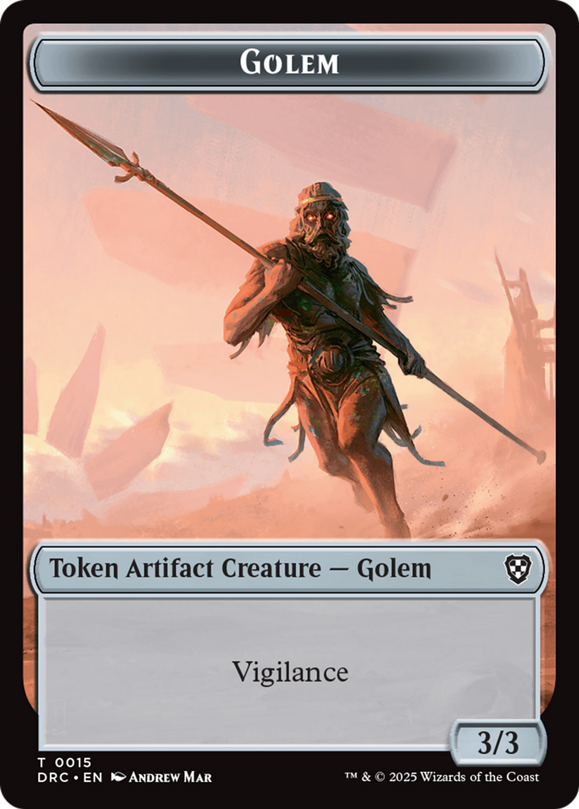 Golem — Aetherdrift Commander — Magic: The Gathering
