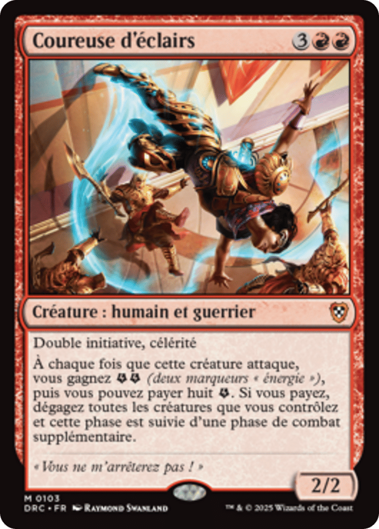 Coureuse d'éclairs — Aetherdrift Commander — Magic: The Gathering