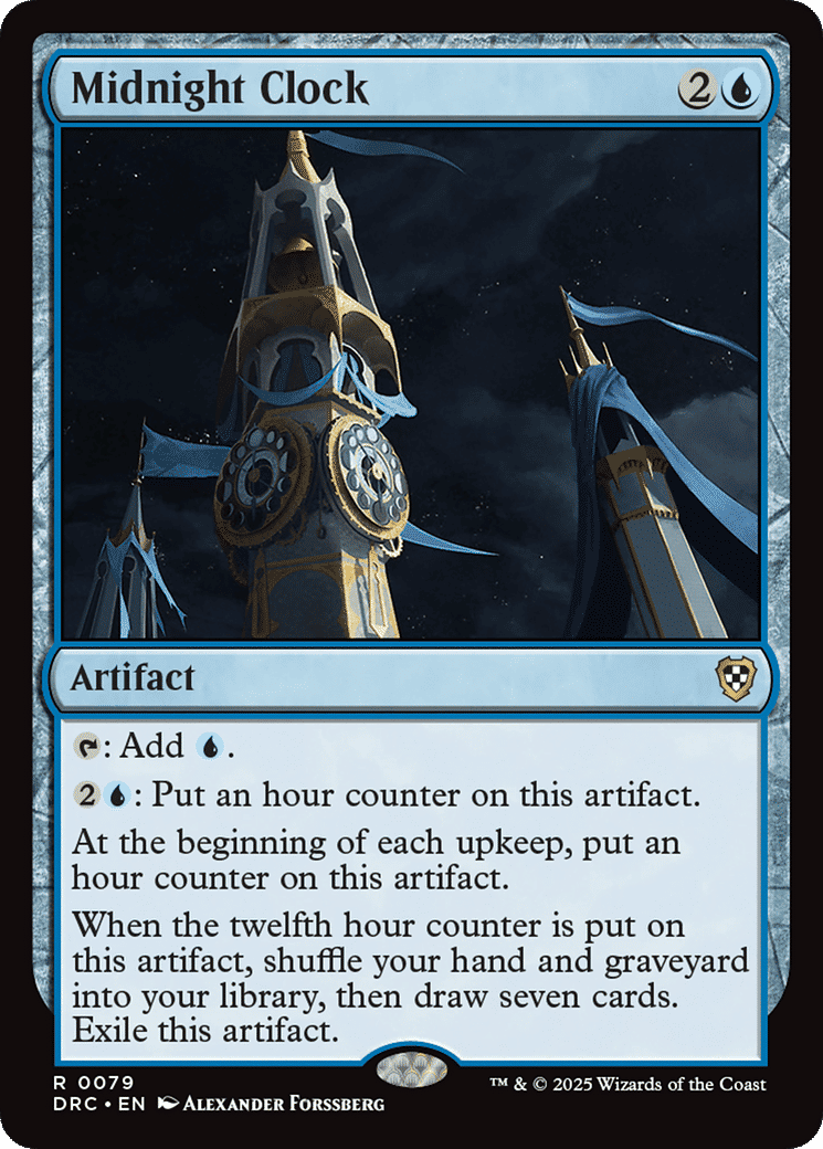 Midnight Clock — Aetherdrift Commander — Magic: The Gathering