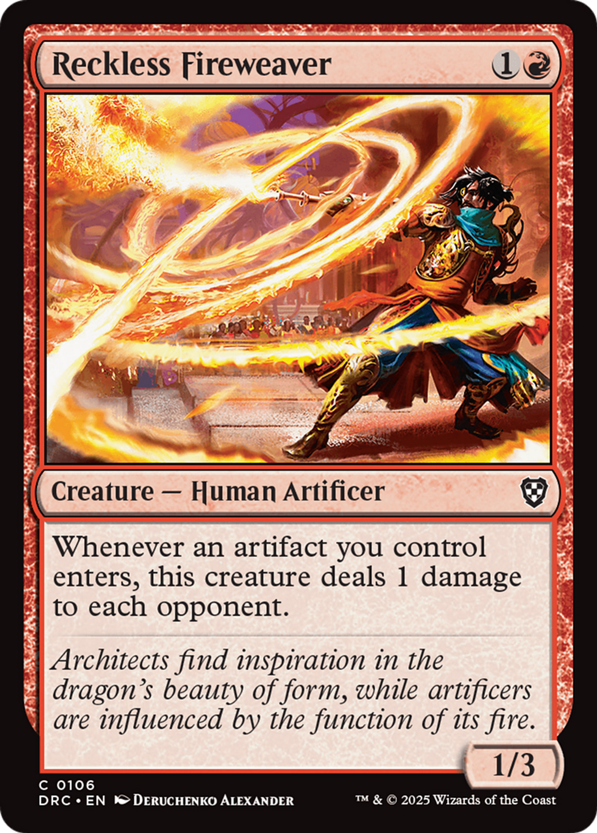 Reckless Fireweaver — Aetherdrift Commander — Magic: The Gathering