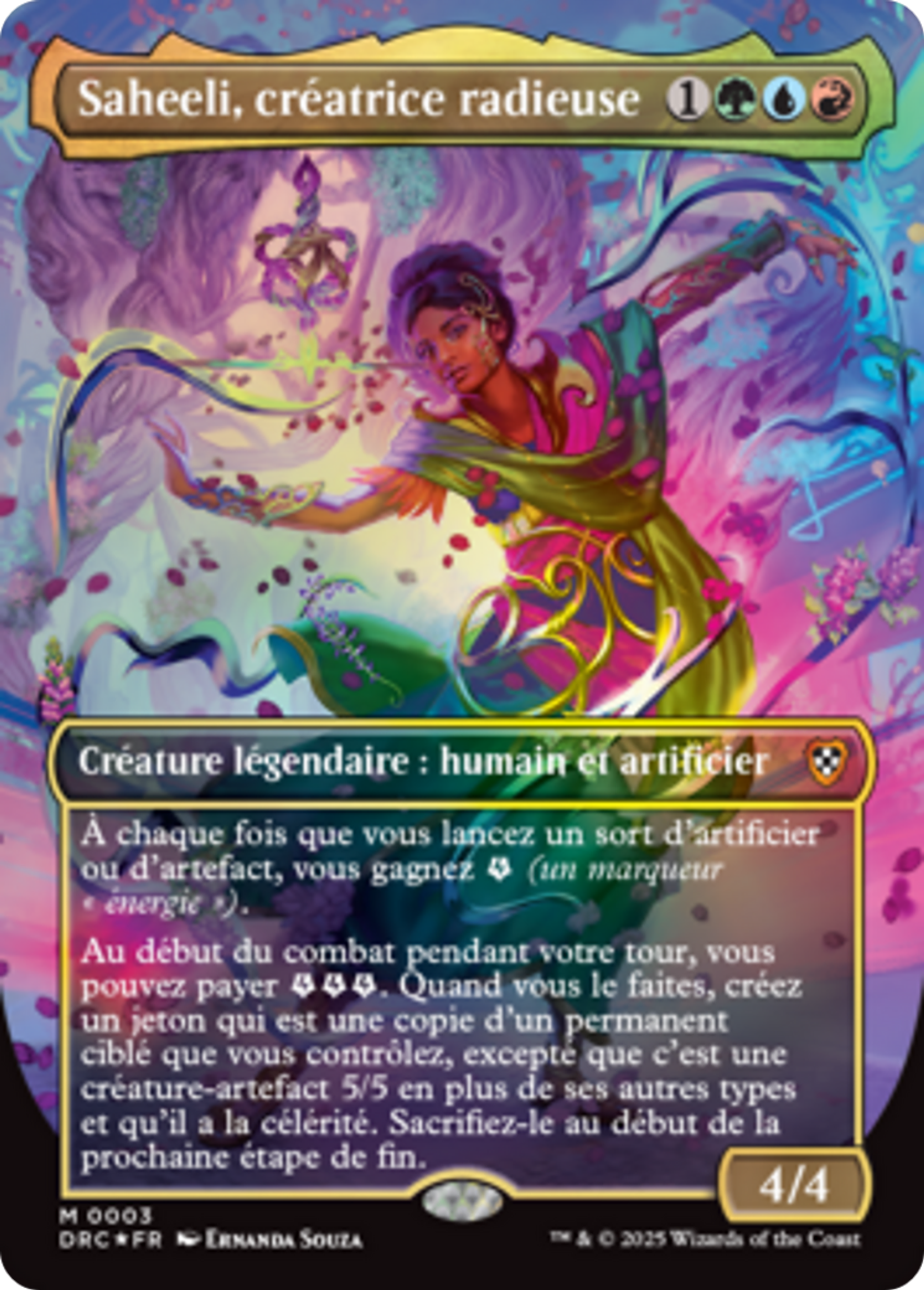 Saheeli, créatrice radieuse — Aetherdrift Commander — Magic: The Gathering
