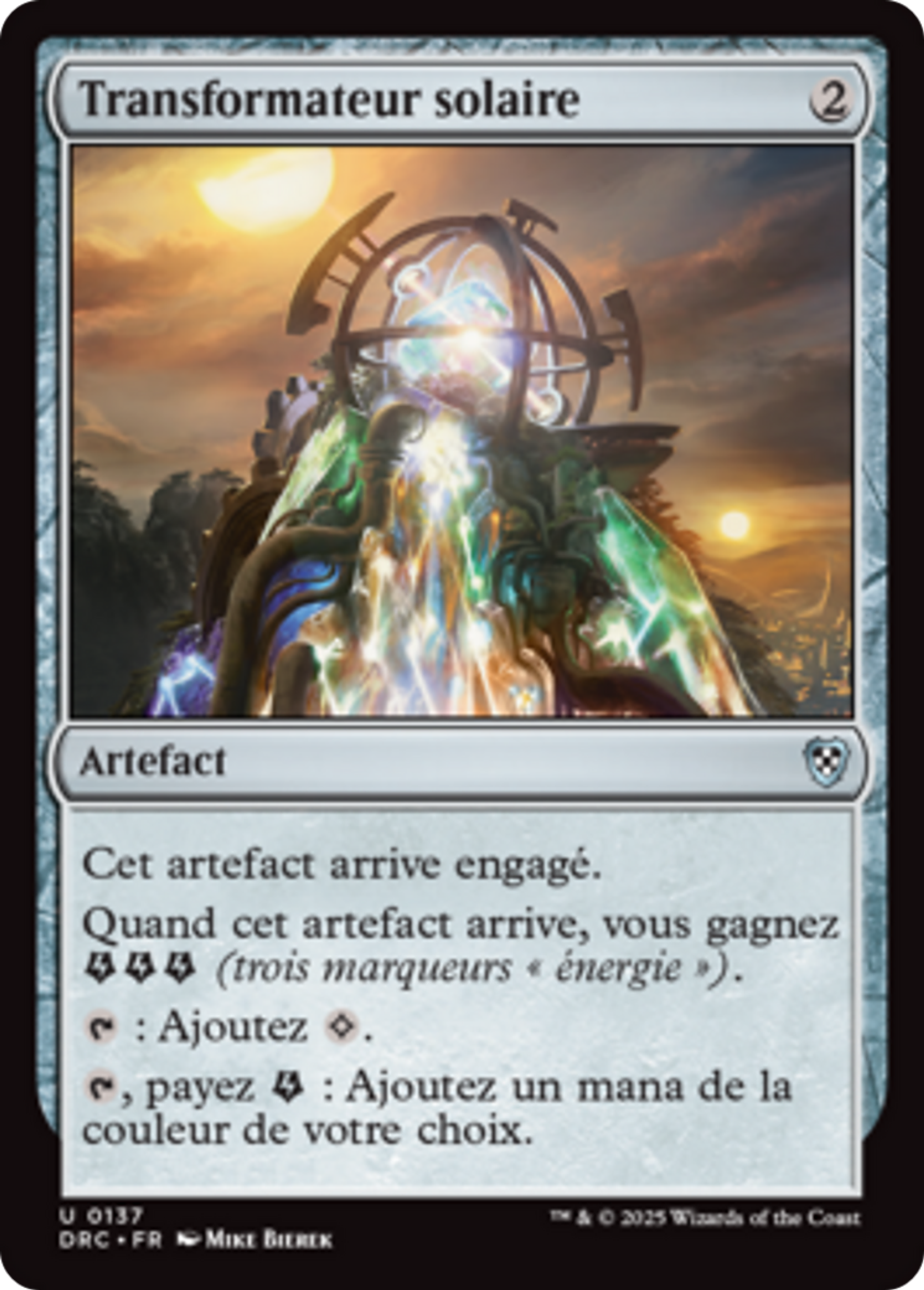 Transformateur solaire — Aetherdrift Commander — Magic: The Gathering