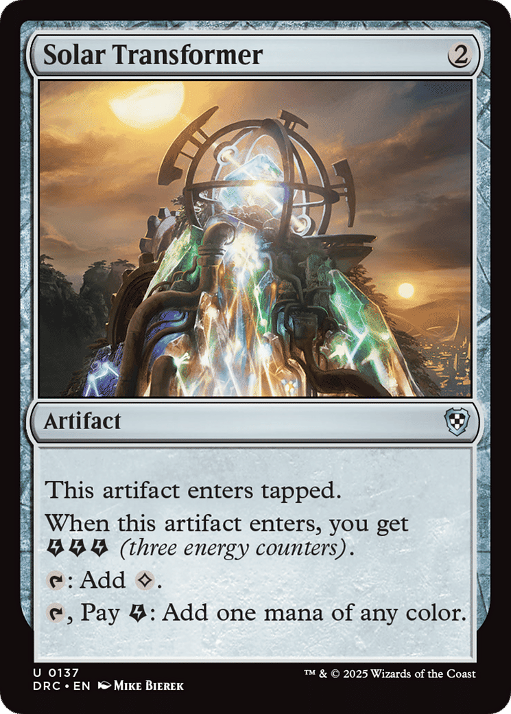 Solar Transformer — Aetherdrift Commander — Magic: The Gathering