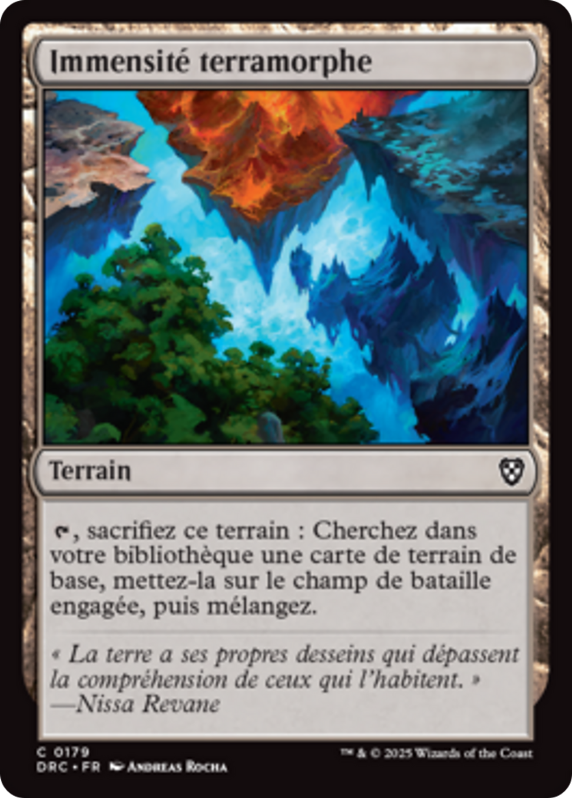 Immensité terramorphe — Aetherdrift Commander — Magic: The Gathering