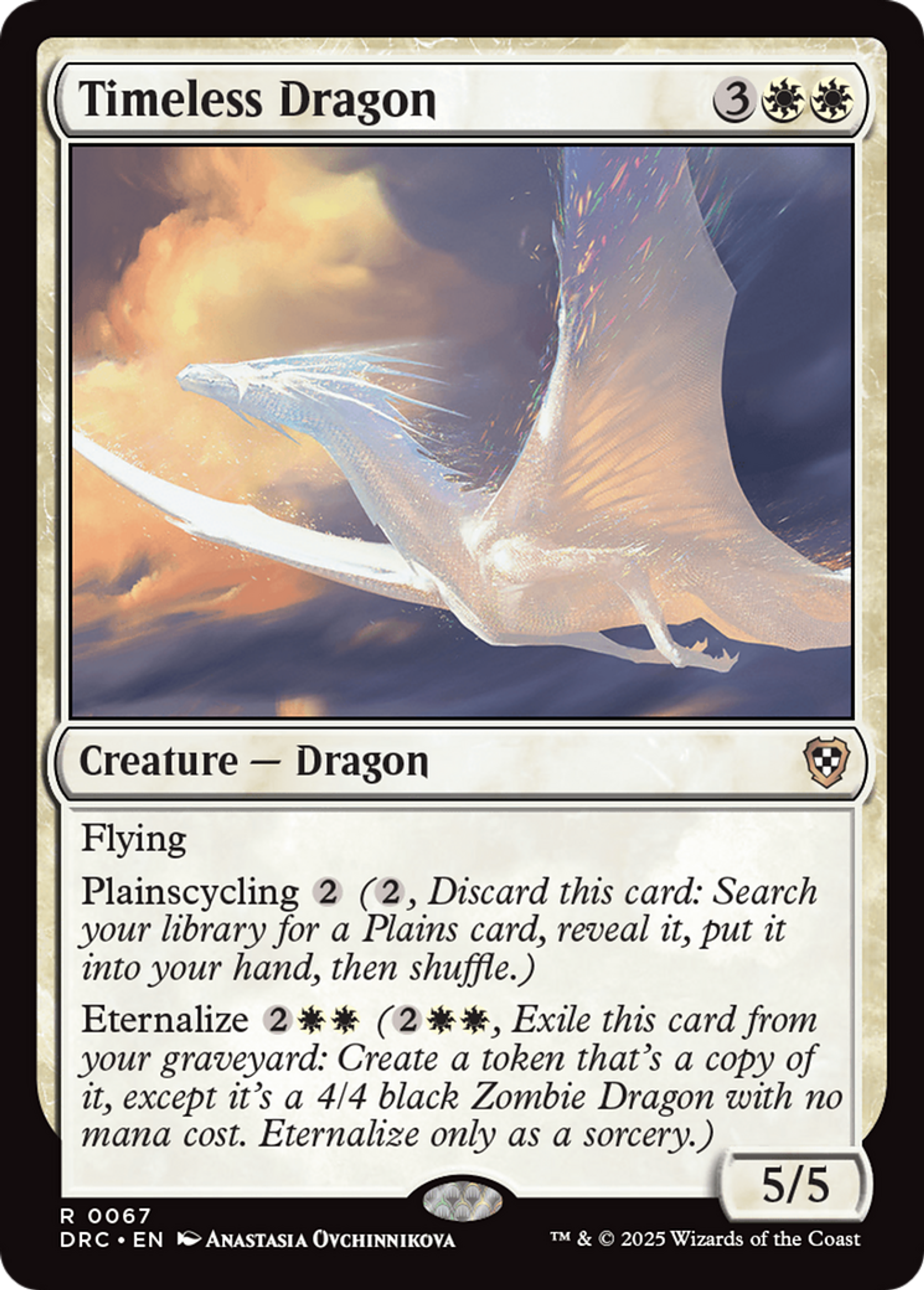 Timeless Dragon — Aetherdrift Commander — Magic: The Gathering