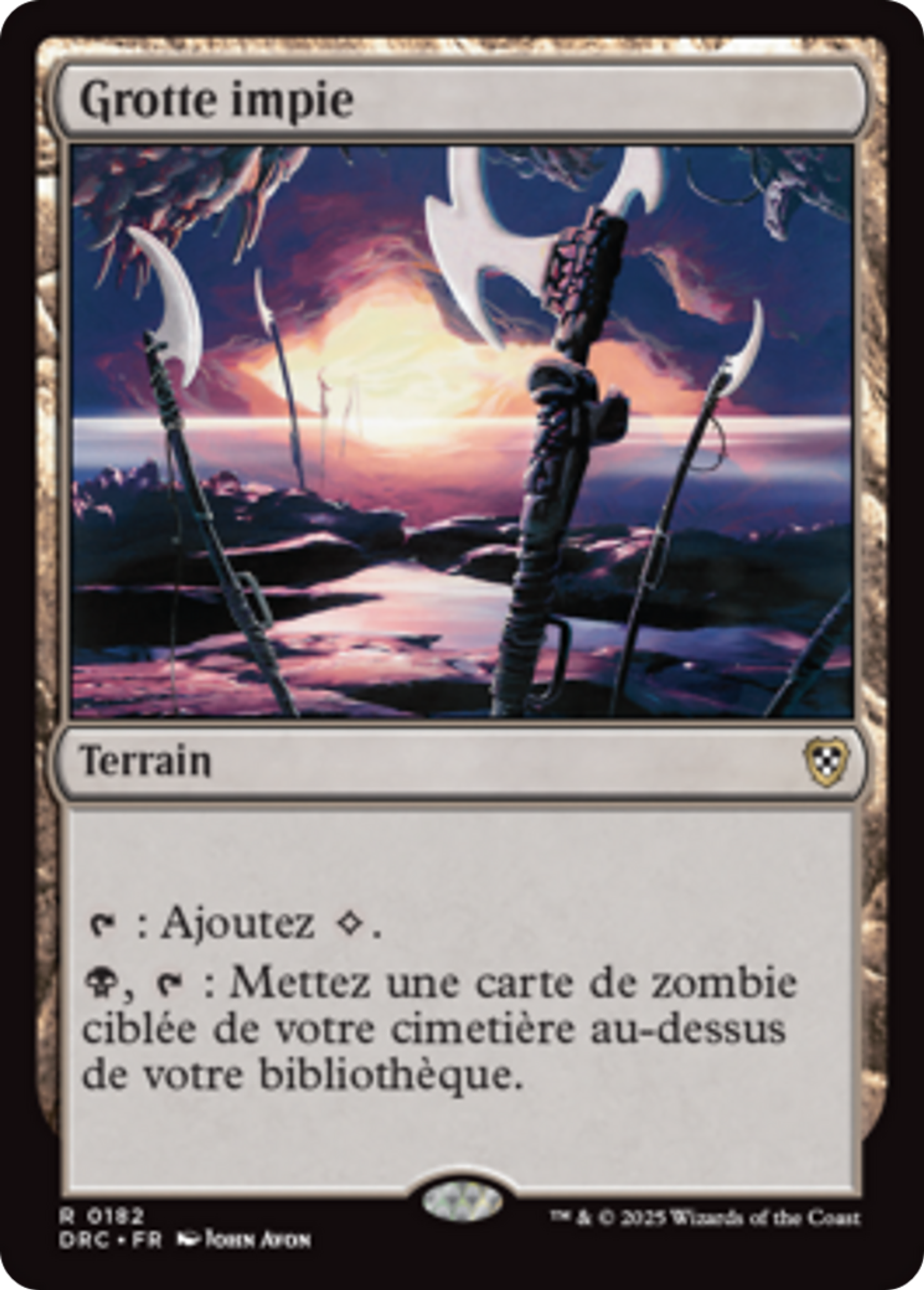 Grotte impie — Aetherdrift Commander — Magic: The Gathering