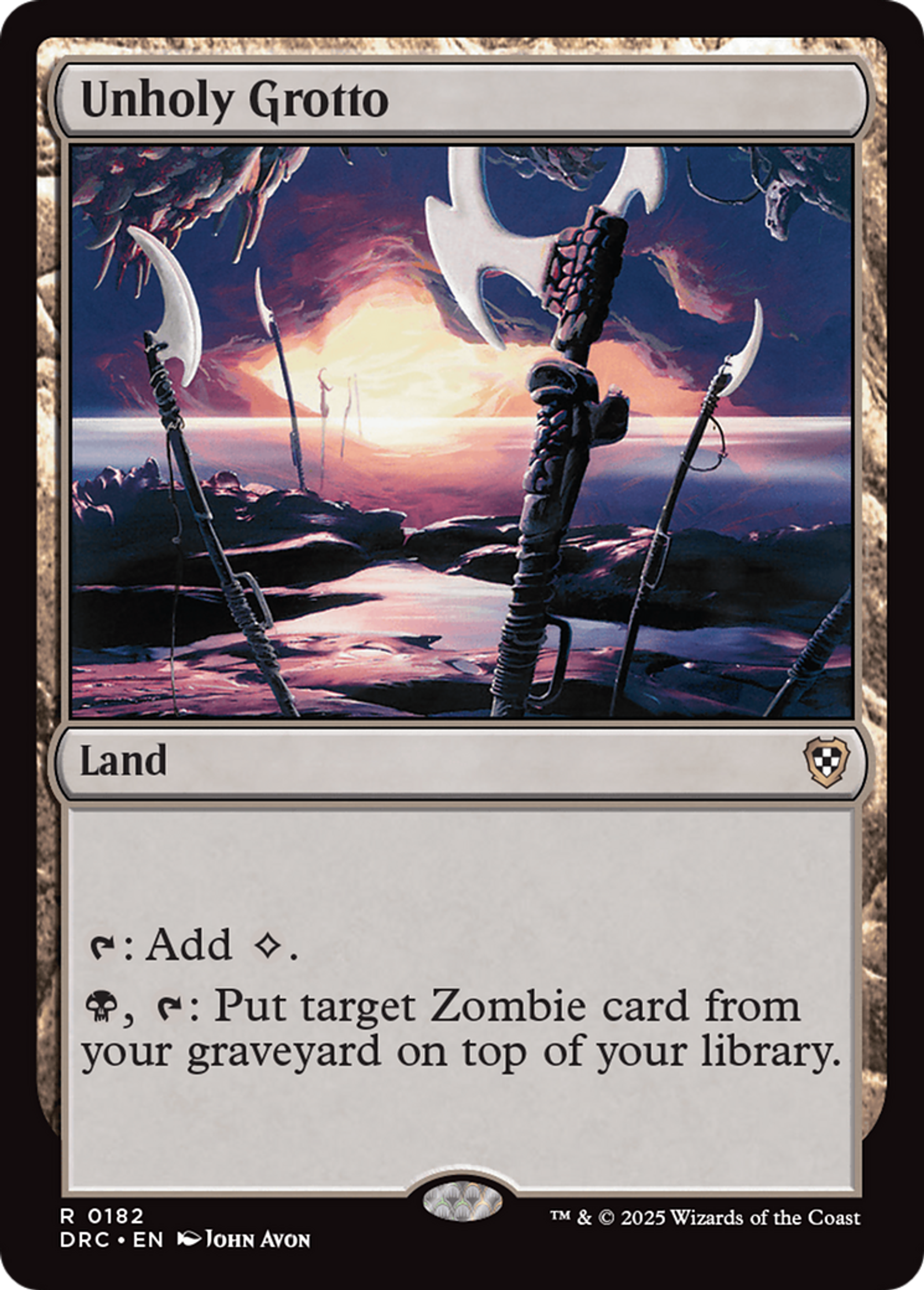 Unholy Grotto — Aetherdrift Commander — Magic: The Gathering