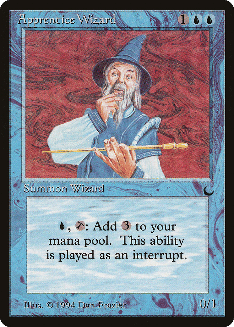 Apprentice Wizard — The Dark — Magic: The Gathering