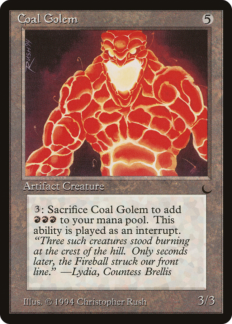 Coal Golem — The Dark — Magic: The Gathering