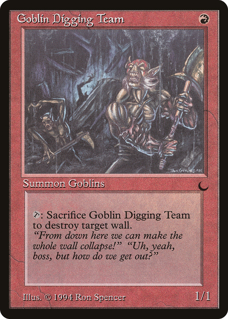 Goblin Digging Team — The Dark — Magic: The Gathering