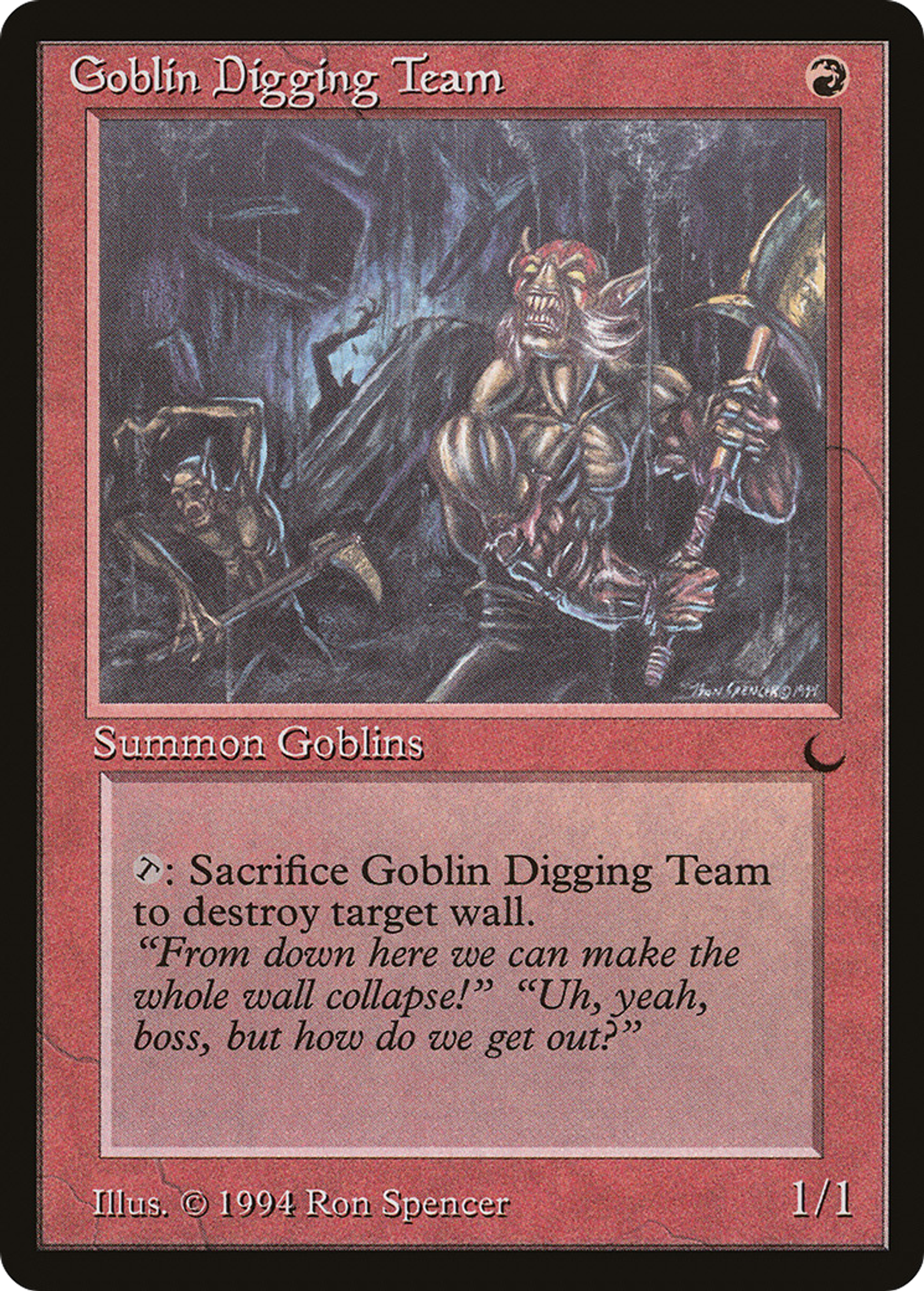 Goblin Digging Team — The Dark — Magic: The Gathering