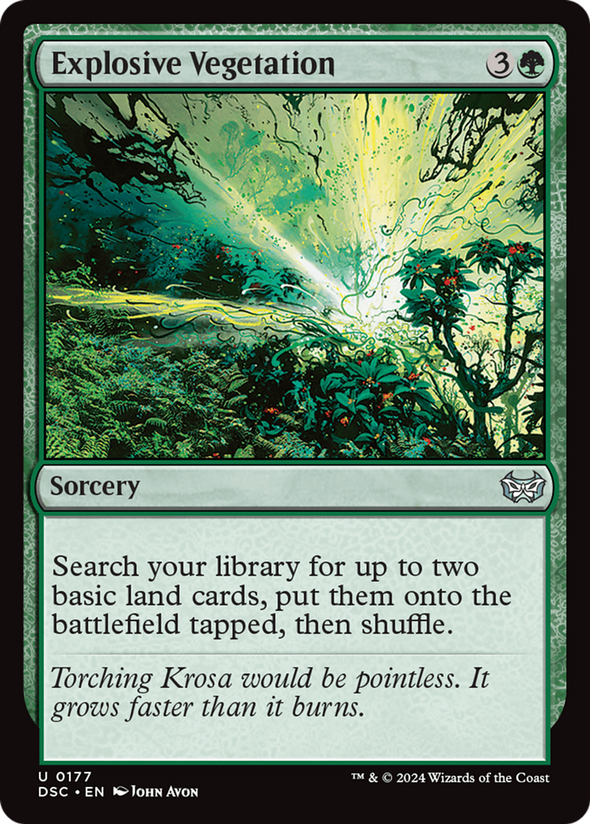 Végétation explosive — Duskmourn: House of Horror Commander — Magic: The Gathering