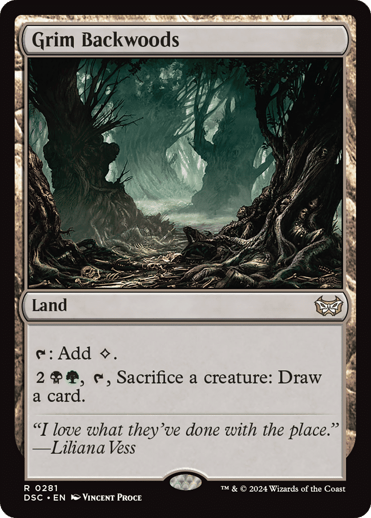 Grim Backwoods — Duskmourn: House of Horror Commander — Magic: The Gathering