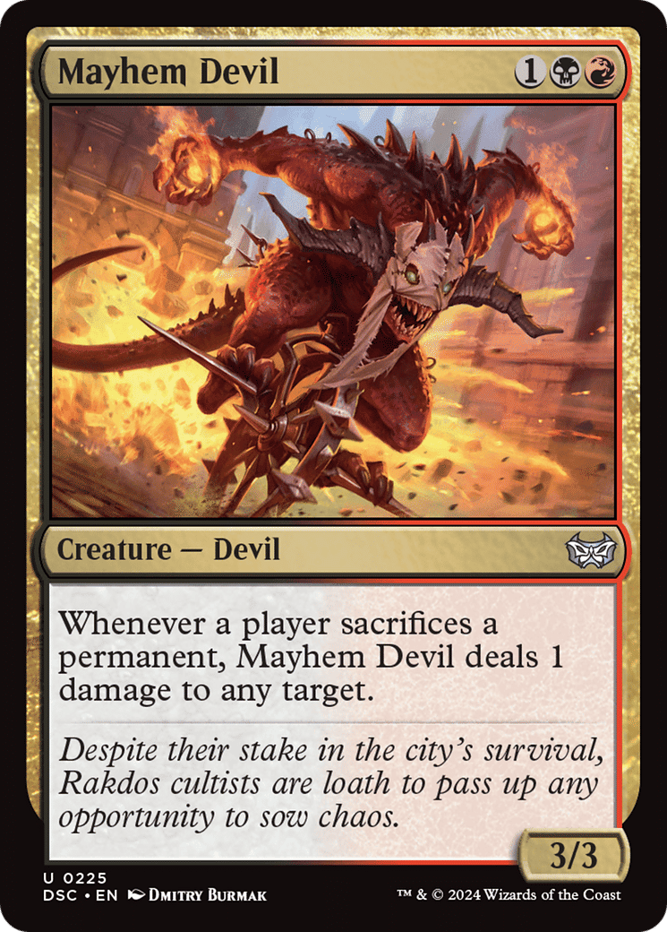 Mayhem Devil — Duskmourn: House of Horror Commander — Magic: The Gathering