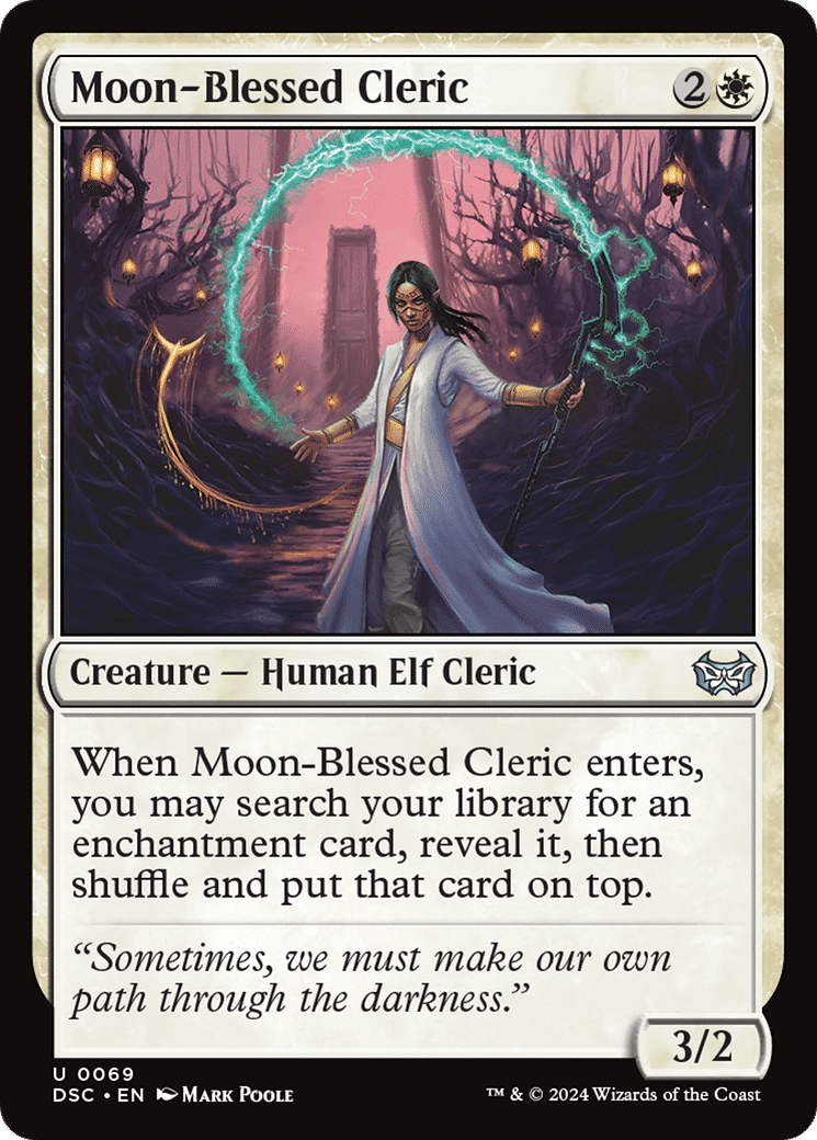Moon-Blessed Cleric — Duskmourn: House of Horror Commander — Magic: The Gathering