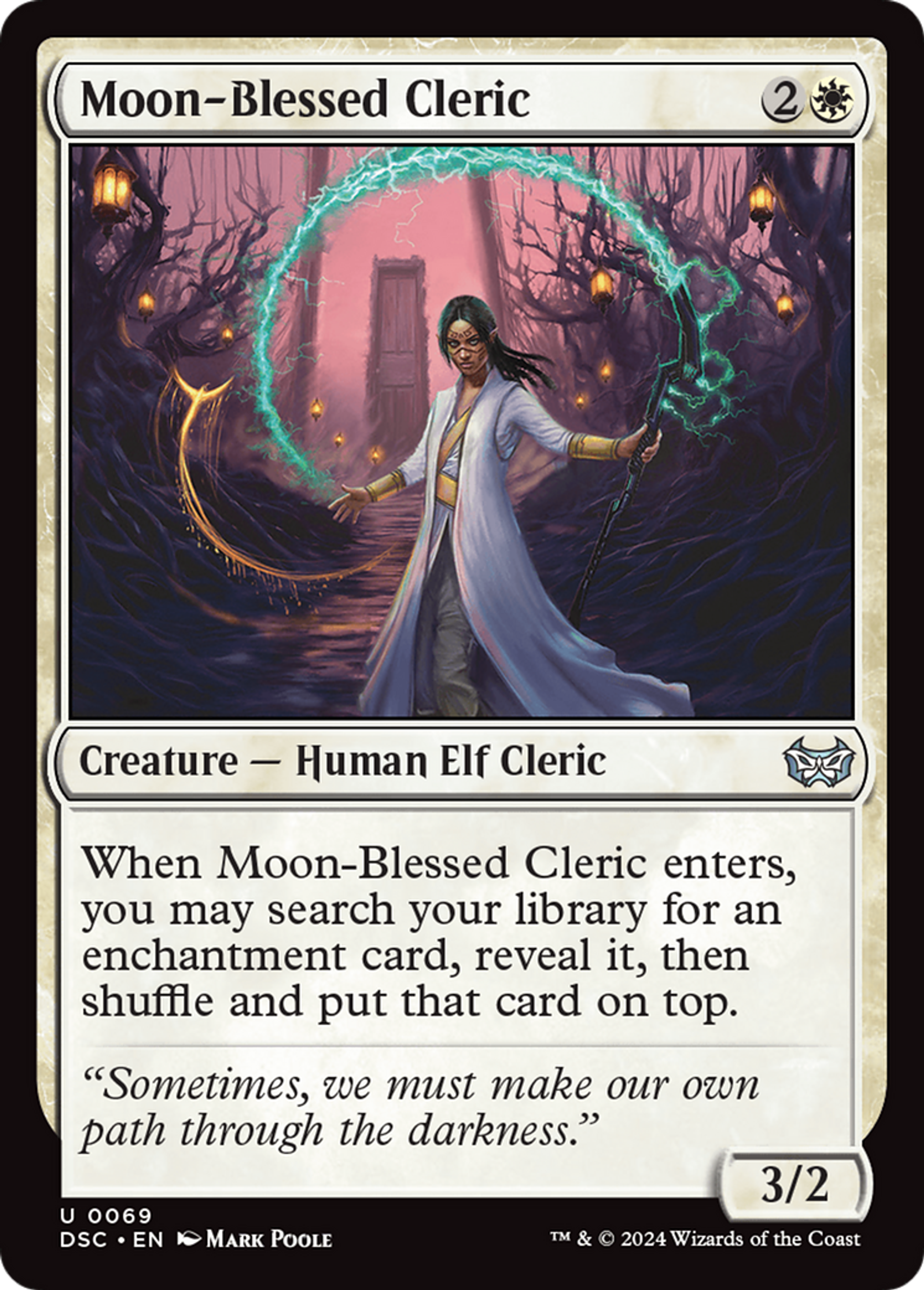 Clerc bénie par la lune — Duskmourn: House of Horror Commander — Magic: The Gathering