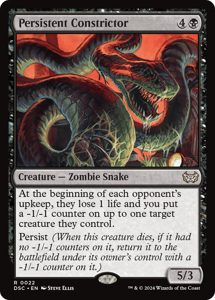 Persistent Constrictor — Duskmourn: House of Horror Commander — Magic: The Gathering