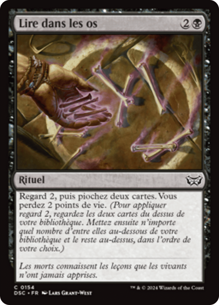 Lire dans les os — Duskmourn: House of Horror Commander — Magic: The Gathering