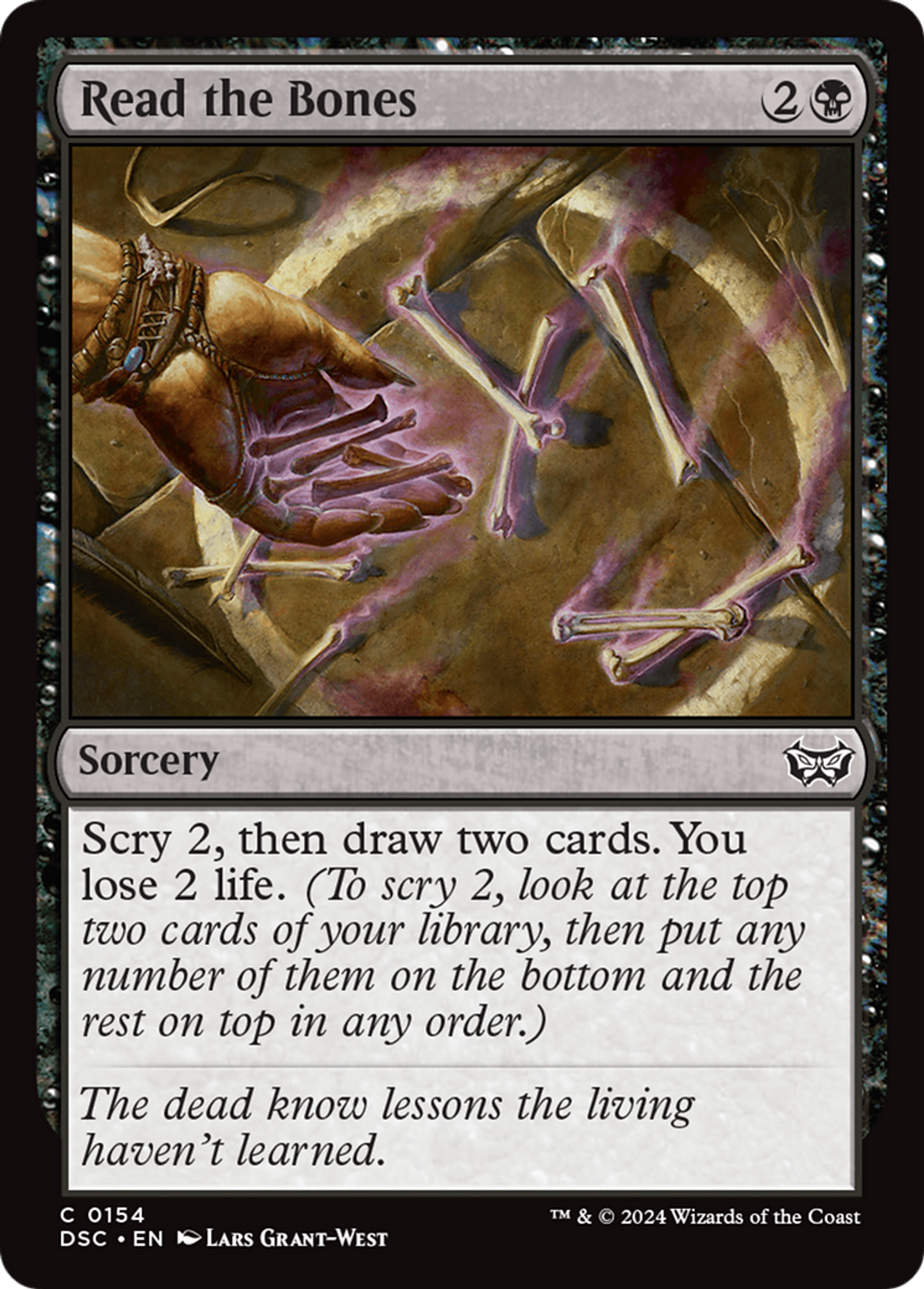 Lire dans les os — Duskmourn: House of Horror Commander — Magic: The Gathering
