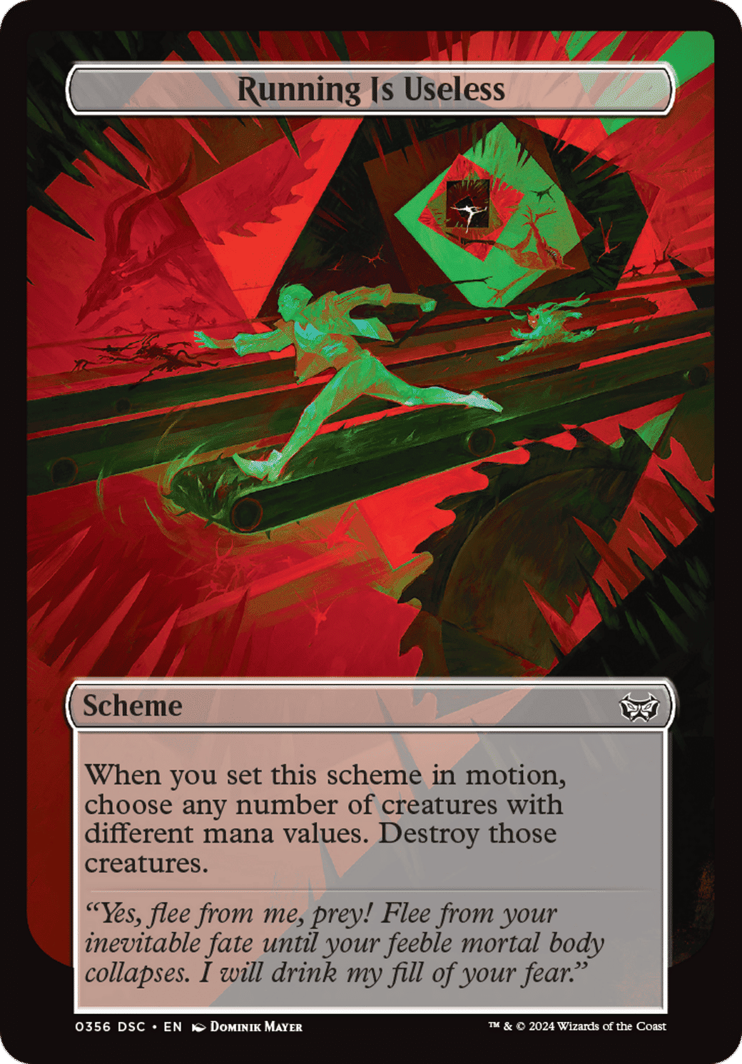 Running Is Useless — Duskmourn: House of Horror Commander — Magic: The Gathering