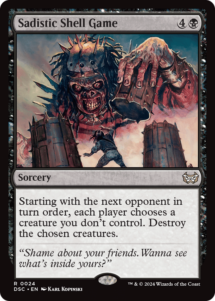 Sadistic Shell Game — Duskmourn: House of Horror Commander — Magic: The Gathering