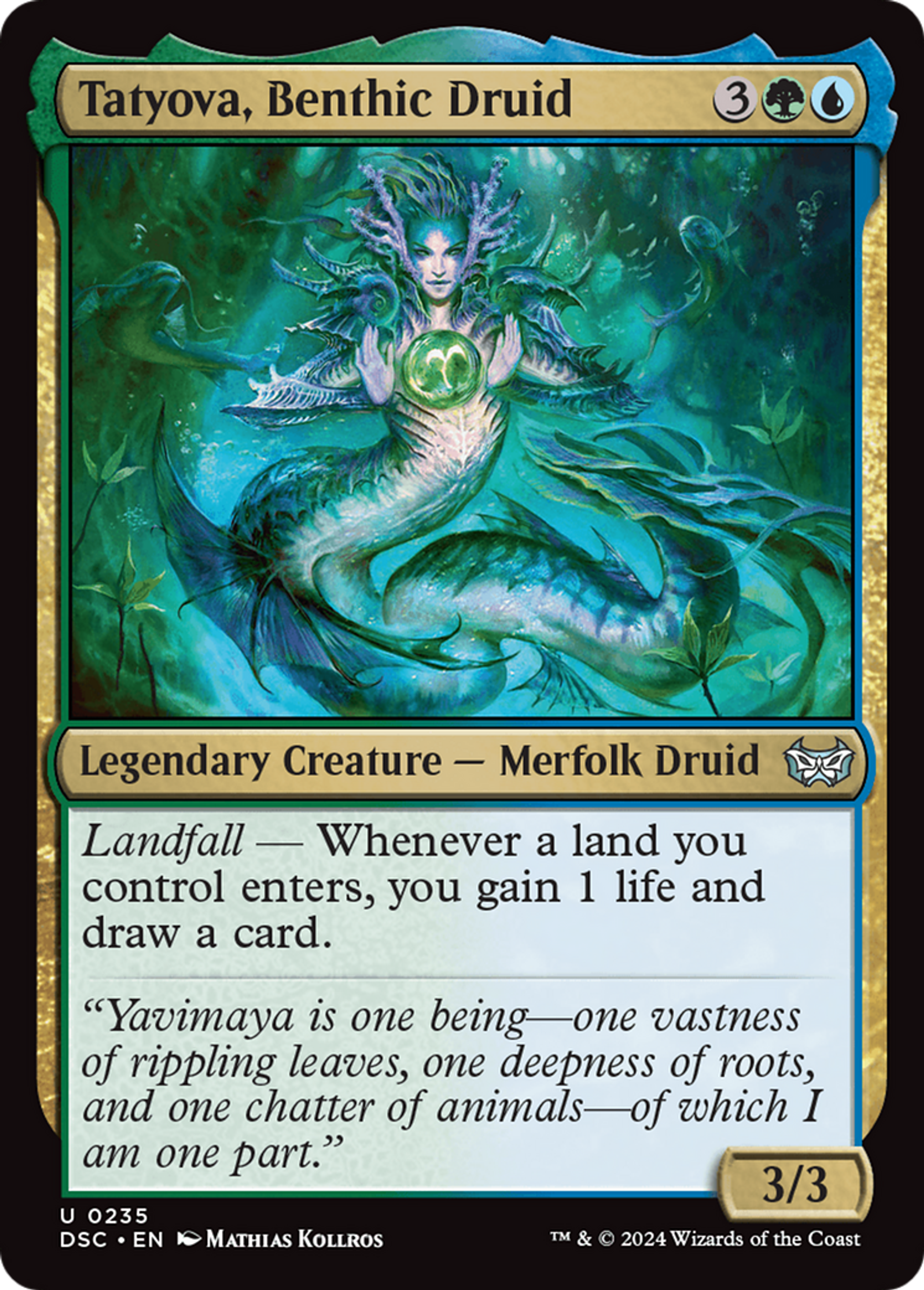 Tatyova, druidesse benthique — Duskmourn: House of Horror Commander — Magic: The Gathering