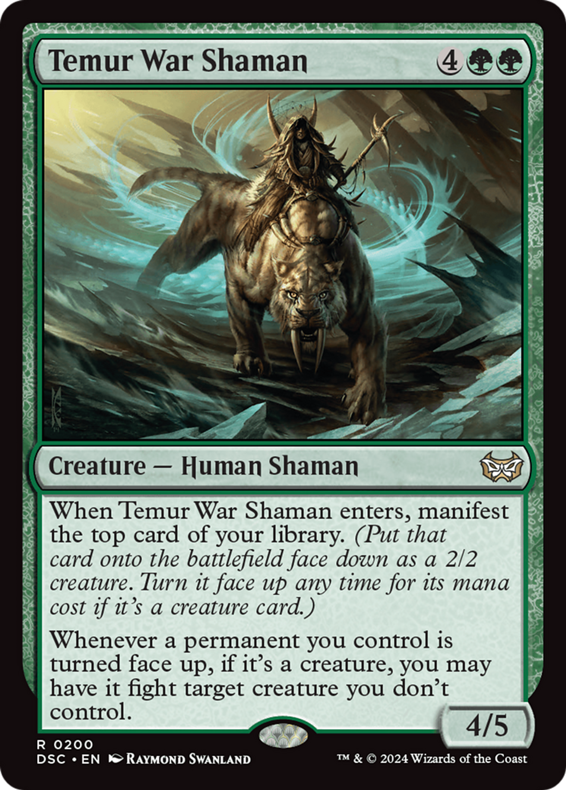 Shamane de guerre temurien — Duskmourn: House of Horror Commander — Magic: The Gathering