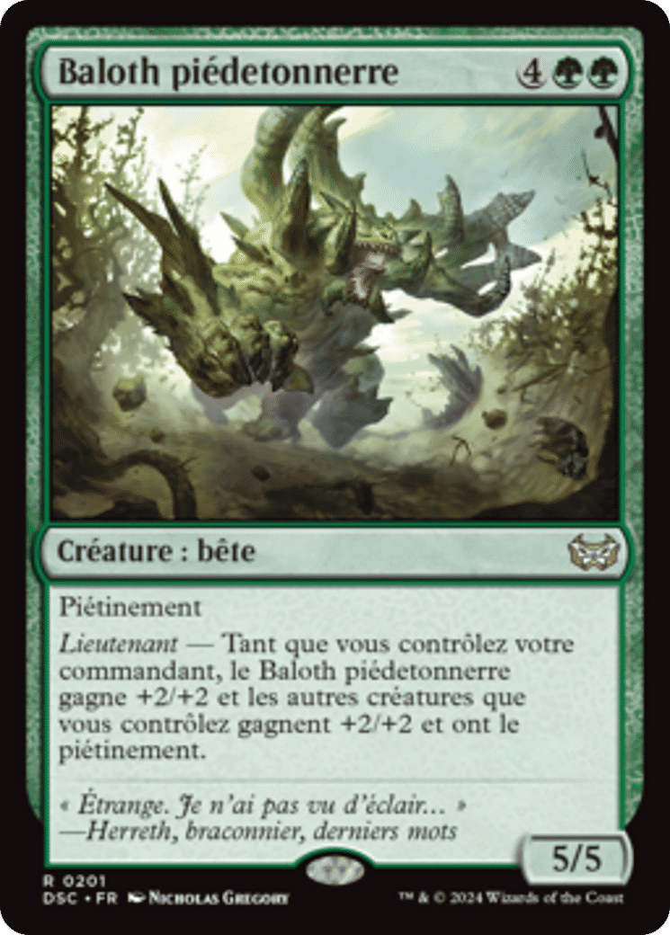 Baloth piédetonnerre — Duskmourn: House of Horror Commander — Magic: The Gathering