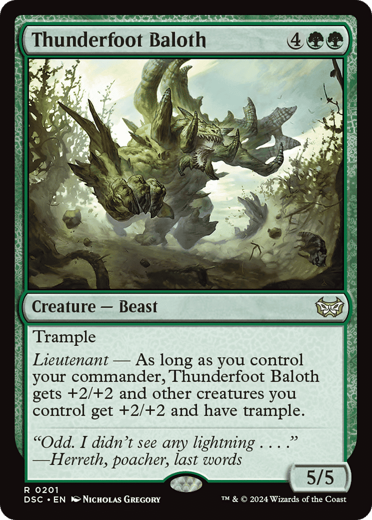 Thunderfoot Baloth — Duskmourn: House of Horror Commander — Magic: The Gathering