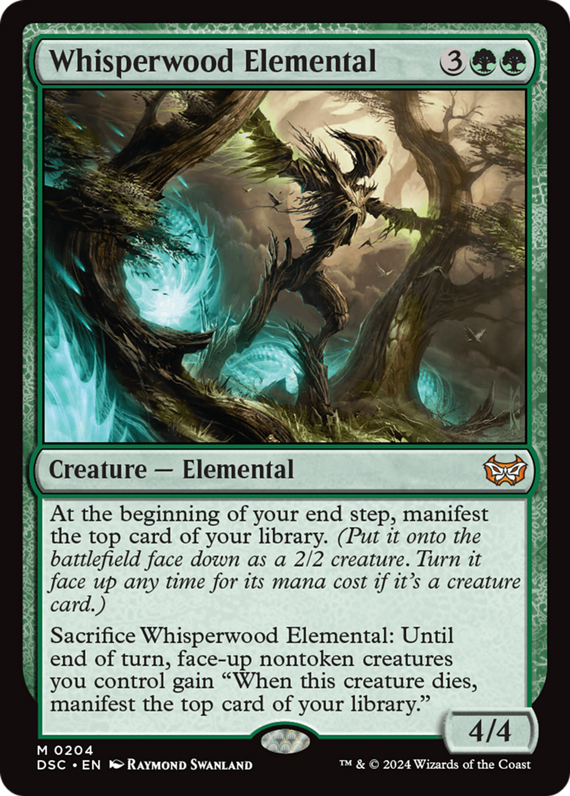 Élémental de bois-murmure — Duskmourn: House of Horror Commander — Magic: The Gathering