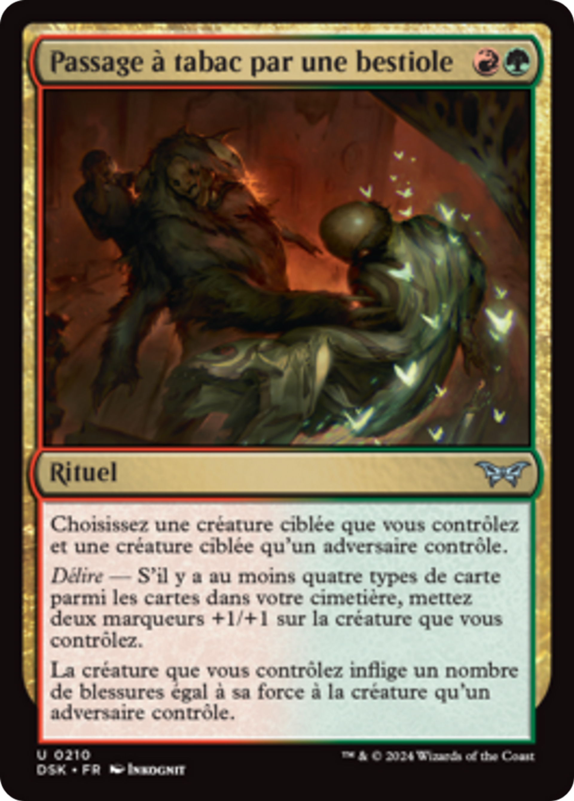 Passage à tabac par une bestiole — Duskmourn: House of Horror — Magic: The Gathering