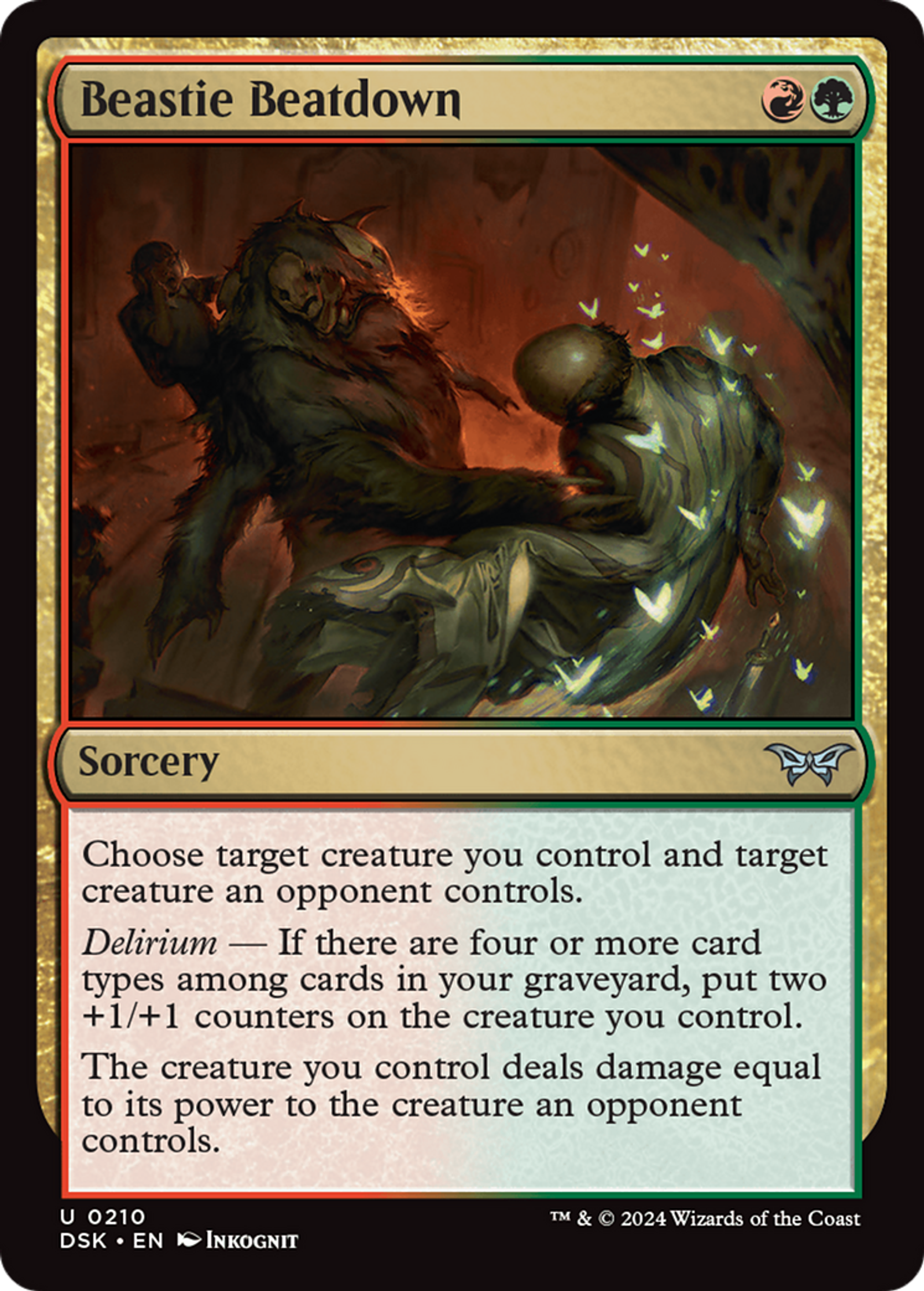 Passage à tabac par une bestiole — Duskmourn: House of Horror — Magic: The Gathering